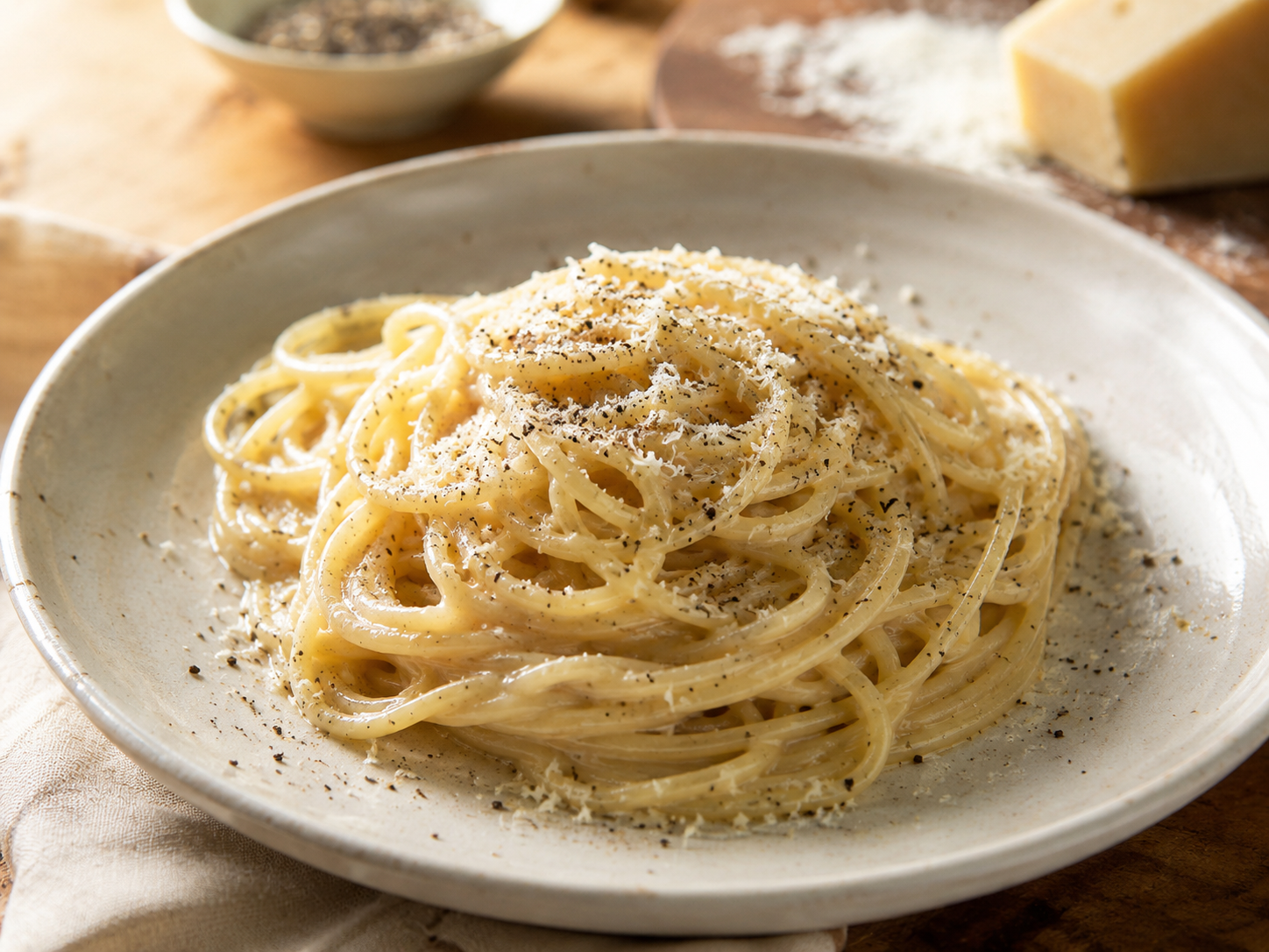 spaghetti-cacio-pepe-big-mama Spaghetti cacio e pepe preparati con Big Mama